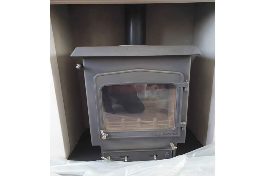 Chimney sweeping woodburner in carhampton